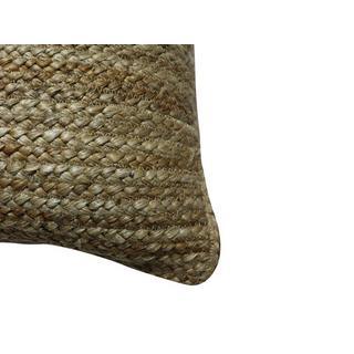 Vente-unique Kissen geflochten - 100 % Jute - 60 x 60 cm - Naturfarben - ZAMBAI  