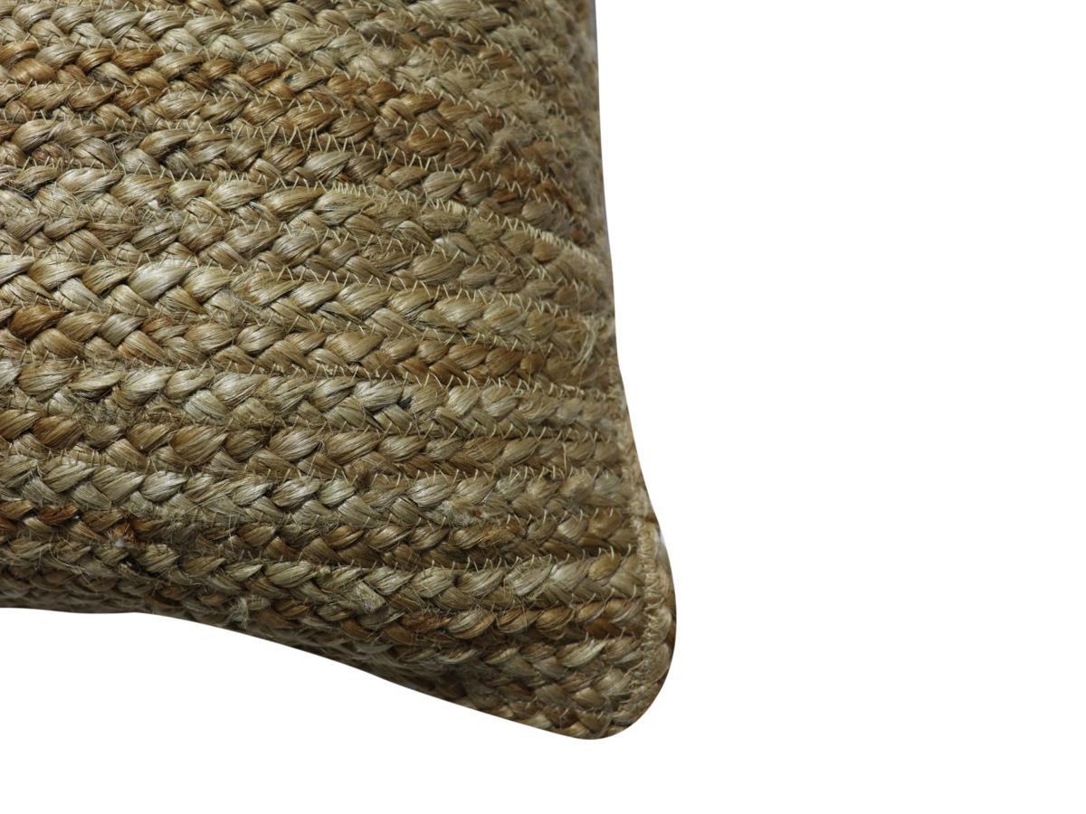 Vente-unique Kissen geflochten - 100 % Jute - 60 x 60 cm - Naturfarben - ZAMBAI  