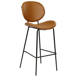 Beliani Lot de 2 chaises de bar en Cuir PU Traditionnel LUANA  