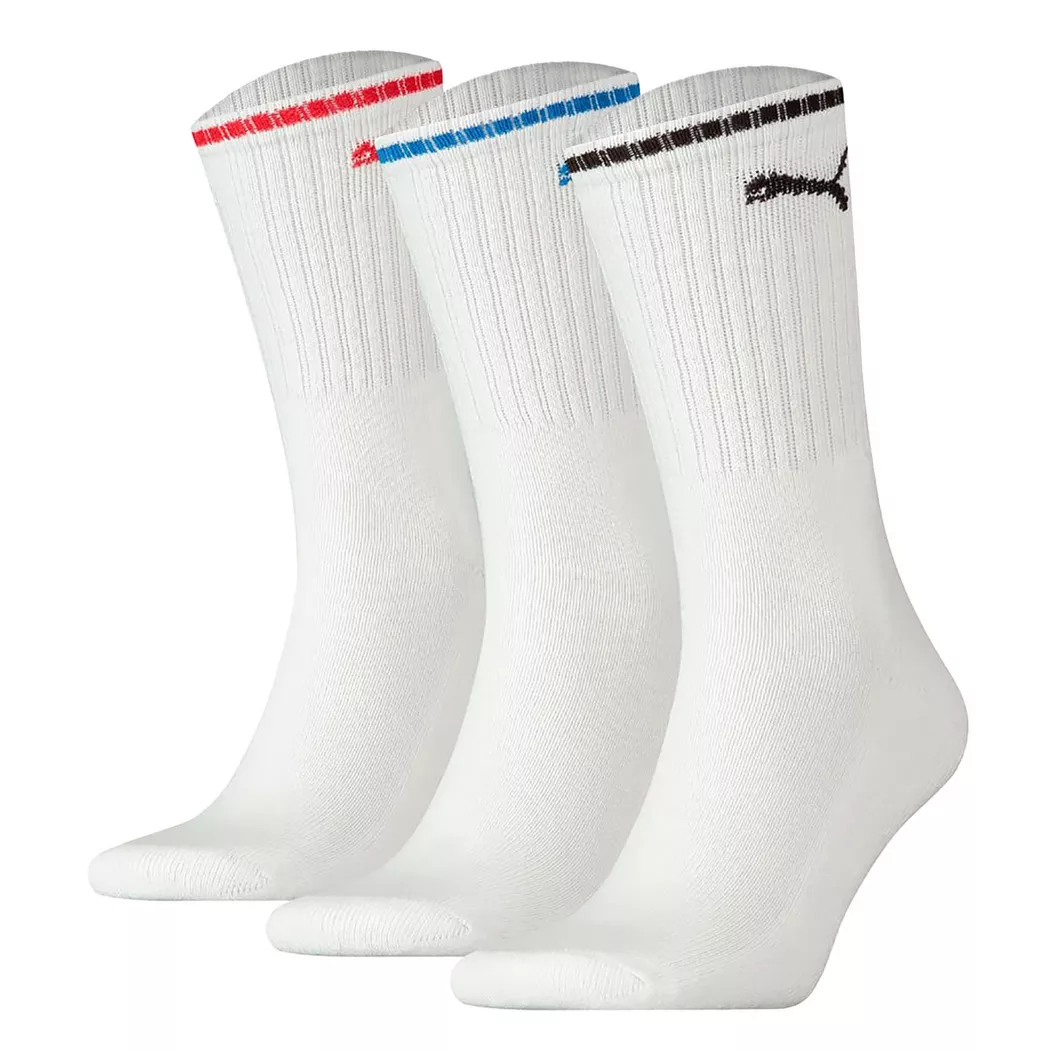 Puma - Socken  3er Pack Stretch, für Damen, Weiss, Größe 39-42