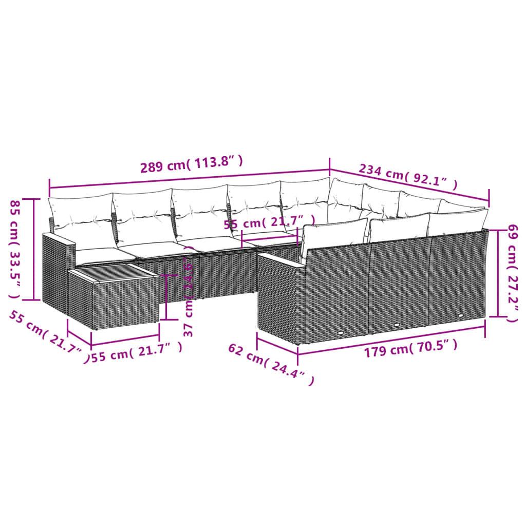 VidaXL Garten sofagarnitur poly-rattan  