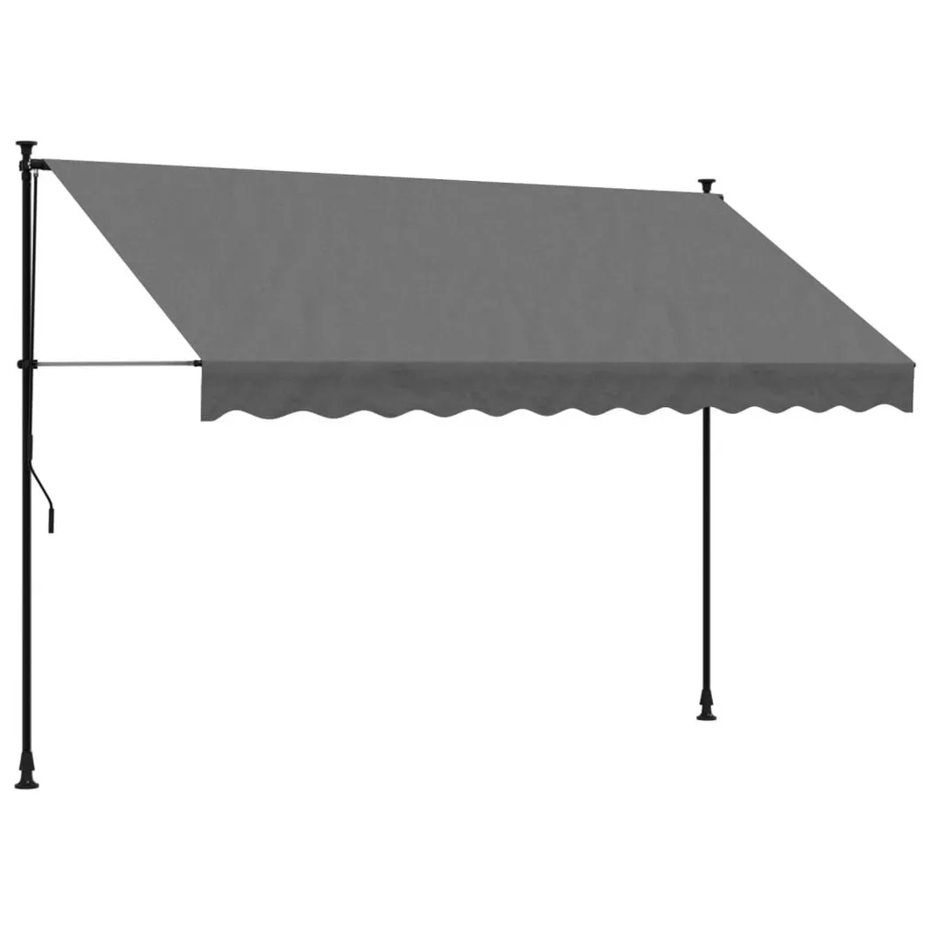VidaXL - tenda da sole retrattile Tessuto, One Size, Grigio