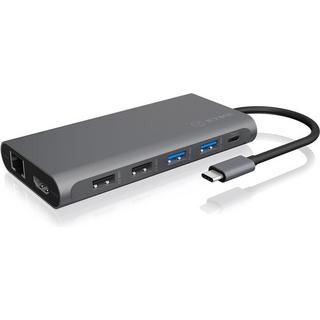 ICY Box  ICY BOX IB-DK4050-CPD Kabelgebunden USB 3.2 Gen 1 (3.1 Gen 1) Type-C Anthrazit 