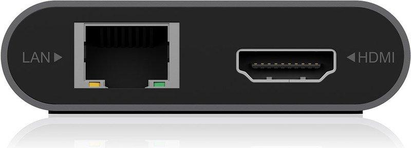 ICY Box  ICY BOX IB-DK4050-CPD Kabelgebunden USB 3.2 Gen 1 (3.1 Gen 1) Type-C Anthrazit 