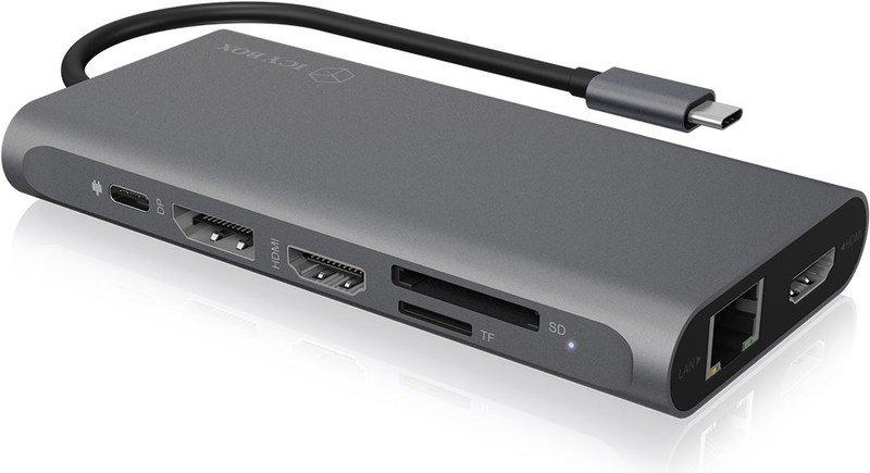 ICY Box  ICY BOX IB-DK4050-CPD Avec fil USB 3.2 Gen 1 (3.1 Gen 1) Type-C Anthracite 