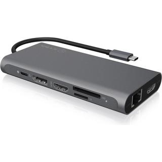 ICY Box  ICY BOX IB-DK4050-CPD Kabelgebunden USB 3.2 Gen 1 (3.1 Gen 1) Type-C Anthrazit 