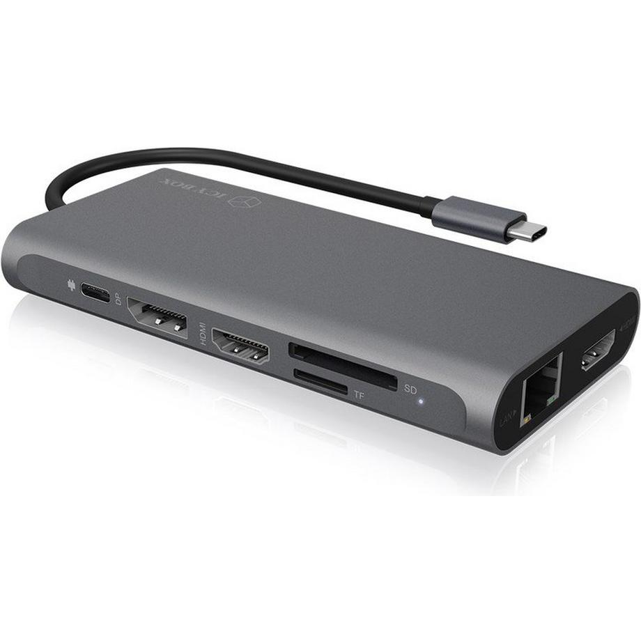 ICY Box  ICY BOX IB-DK4050-CPD Cablato USB 3.2 Gen 1 (3.1 Gen 1) Type-C Antracite 