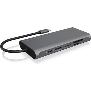 ICY Box  ICY BOX IB-DK4050-CPD Kabelgebunden USB 3.2 Gen 1 (3.1 Gen 1) Type-C Anthrazit 
