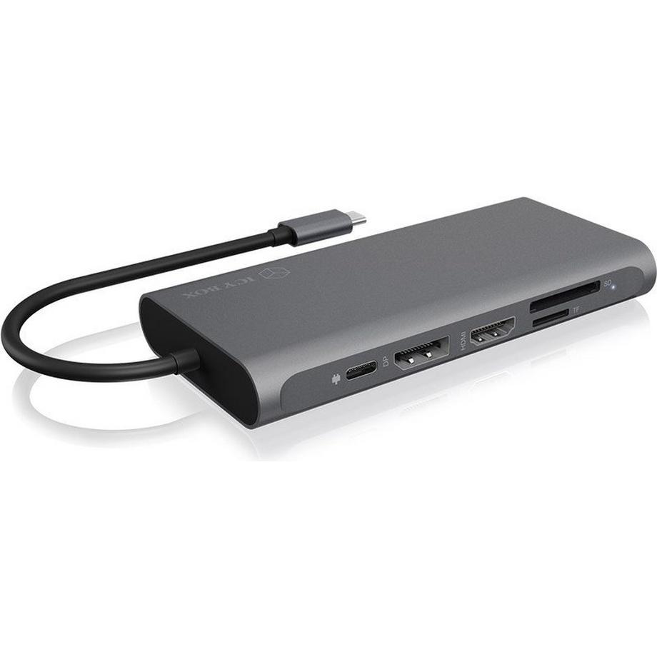 ICY Box  ICY BOX IB-DK4050-CPD Cablato USB 3.2 Gen 1 (3.1 Gen 1) Type-C Antracite 