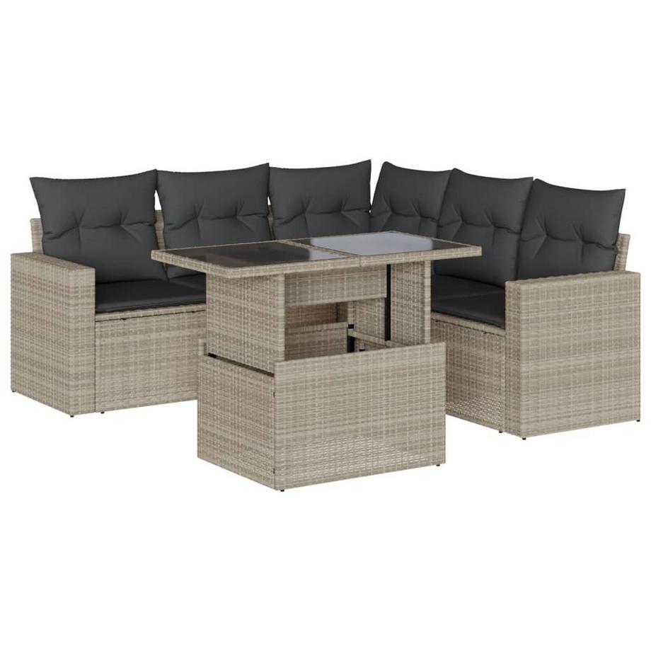 set divano da giardino Polirattan