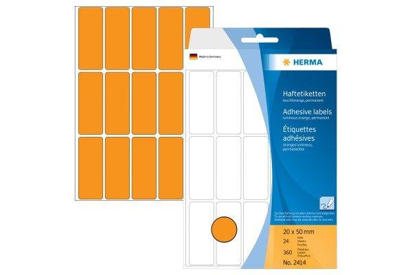 HERMA HERMA Etiketten 20×50mm 2414 orange 360 Stück  