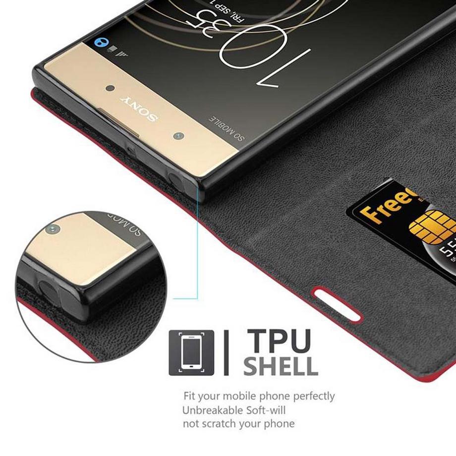 Cadorabo  Housse compatible avec Sony Xperia XA1 PLUS - Coque de protection avec fermeture magnétique, fonction de support et compartiment pour carte 