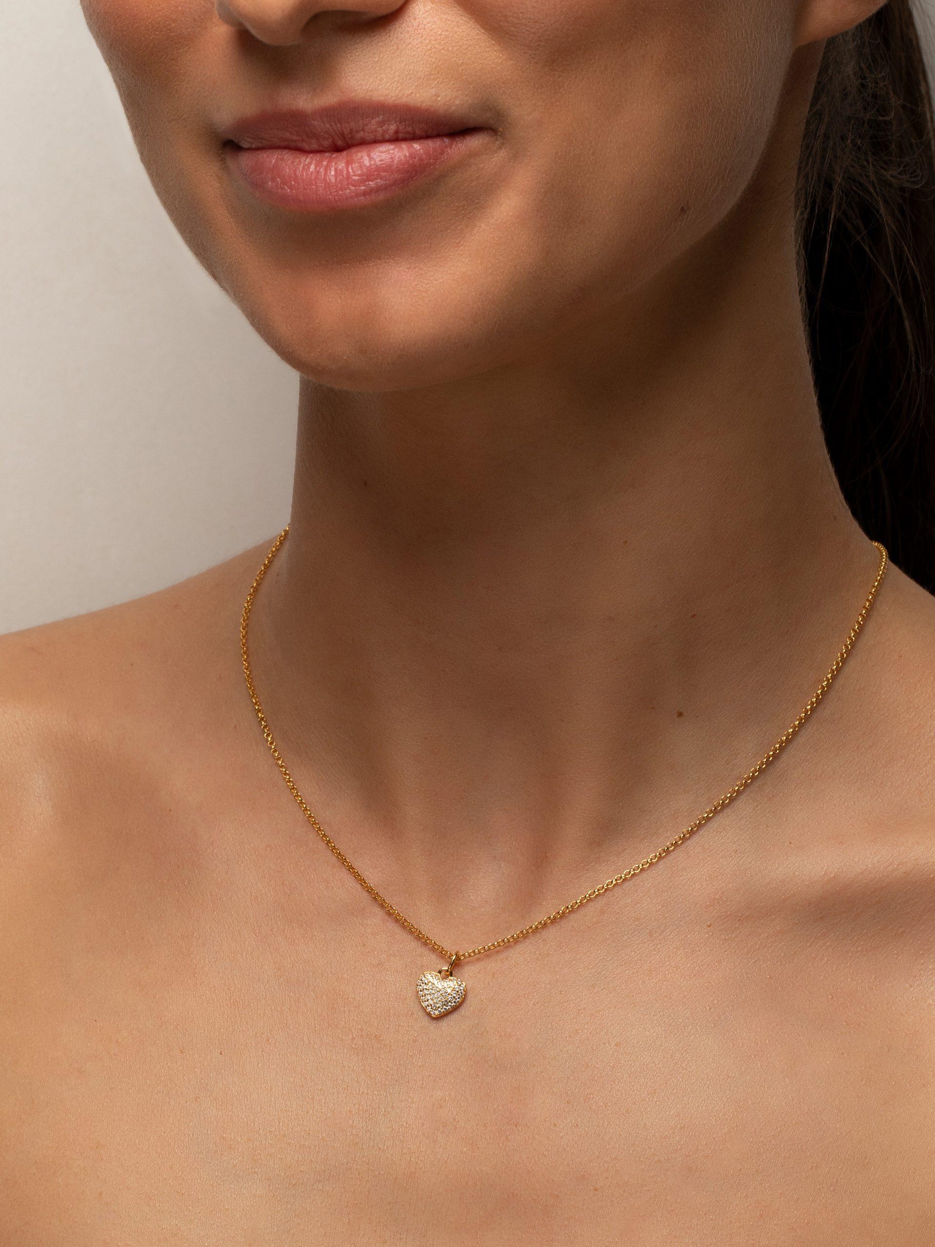 PHANTASYA  Kette mit Zirkonia-Herz 1447 Roségold 