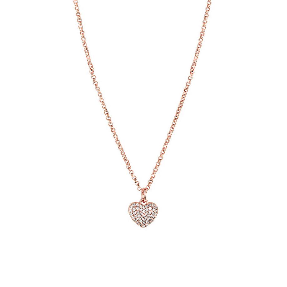 Kette mit Zirkonia-Herz 1447 Roségold