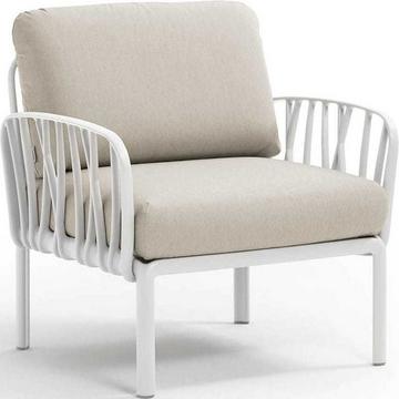 Fauteuil de jardin Komodo blanc tech panama