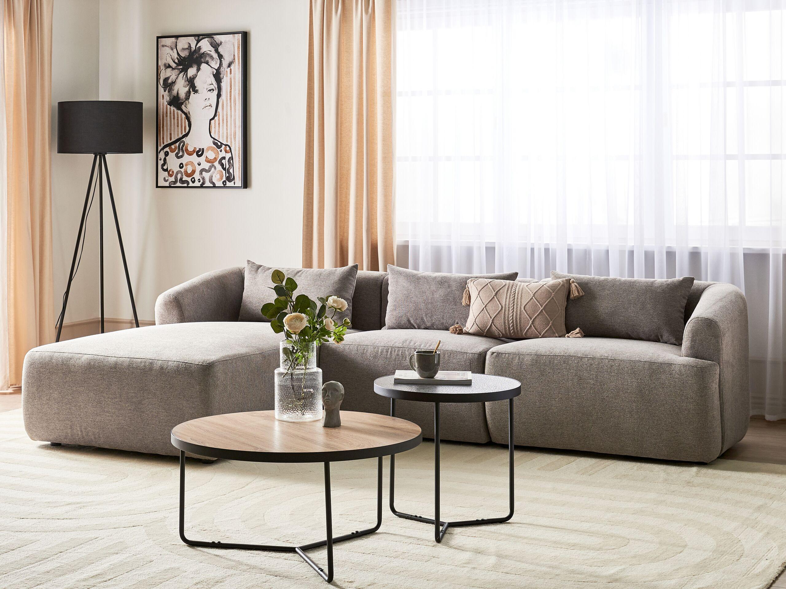 Beliani Ecksofa aus Polyester Modern SVANSELE  