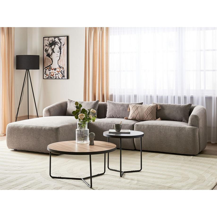 Beliani Ecksofa aus Stoff  SVANSELE  