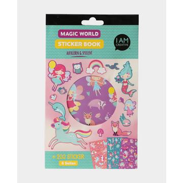 I am Creative Stickerbuch Zauberwelt adesivo per bambino
