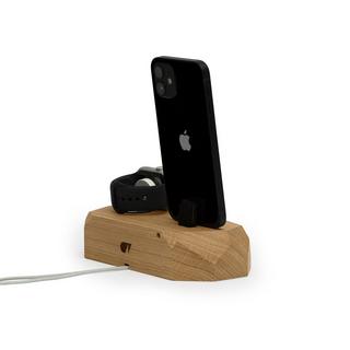 Oakywood  Combo Dock - Dockingstation aus Holz - zum Aufladen von iPhone und Apple Watch 