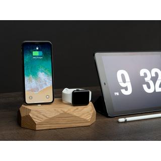 Oakywood  Combo Dock - Dockingstation aus Holz - zum Aufladen von iPhone und Apple Watch 