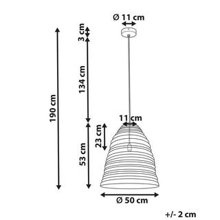 Beliani Lampe suspension en Métal Industriel PALAR  