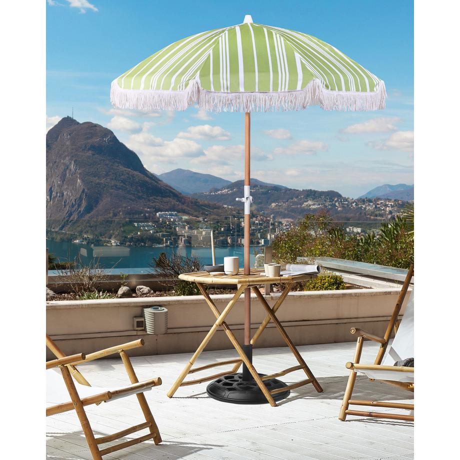 Beliani Parasol de jardin en Tissu MONDELLO  