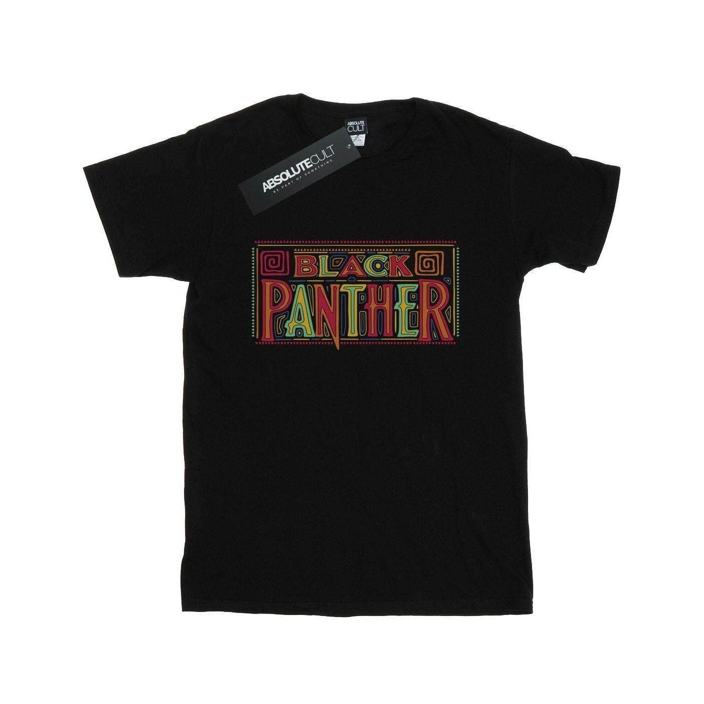 Image of Black Panther Tribal Logo Tshirt Herren Schwarz M