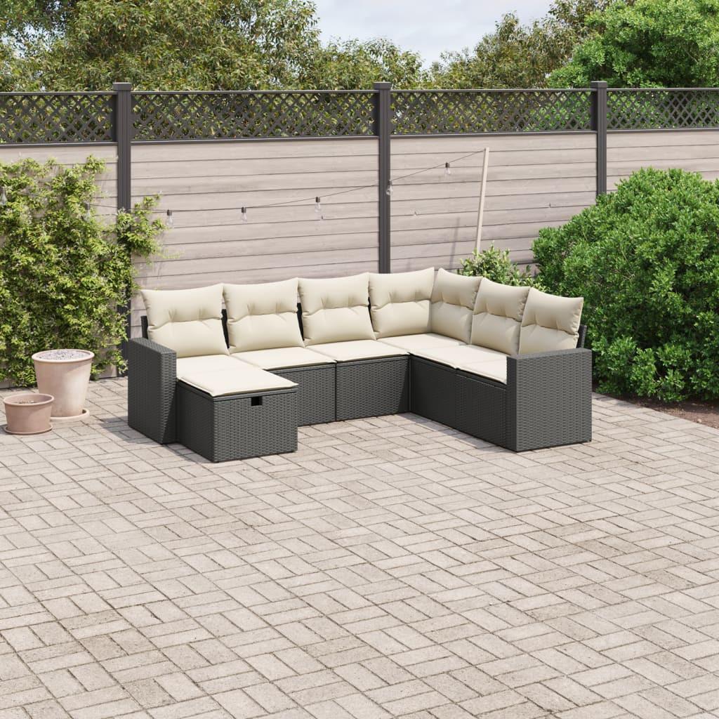 VidaXL set divano da giardino Polirattan  