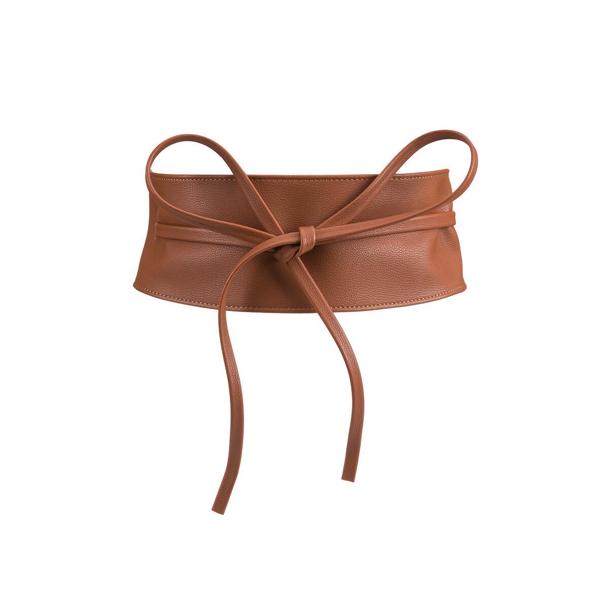 Image of Bindegürtel Aus Kunstleder Damen Braun 75