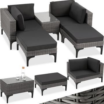 Rattan Lounge mit Aluminiumgestell Bellaria