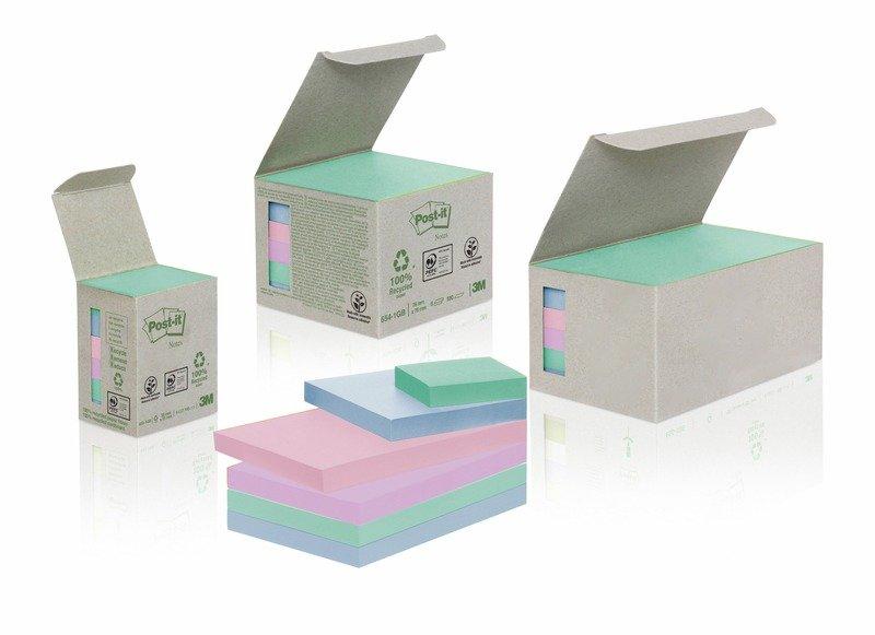 Image of POST-IT Haftnotizen Recycling 38x51mm 653-1GB rainbow 6x100 Blatt POST-IT Haftnotizen Recycling 38x51mm 653-1GB rainbow 6x100 Blatt