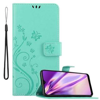 Cadorabo  Hülle für Samsung Galaxy A20s Blumen Design Magnetverschluss 