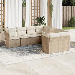 VidaXL set divano da giardino Polirattan  