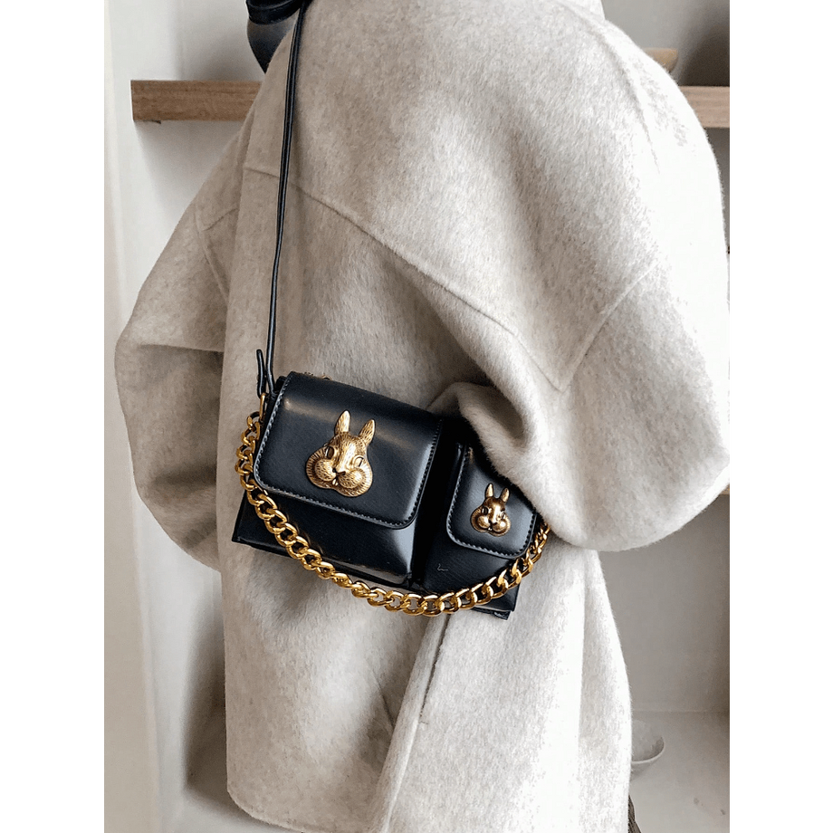 Only-bags.store Borsa a tracolla decorativa retrò con tracolla a catena  