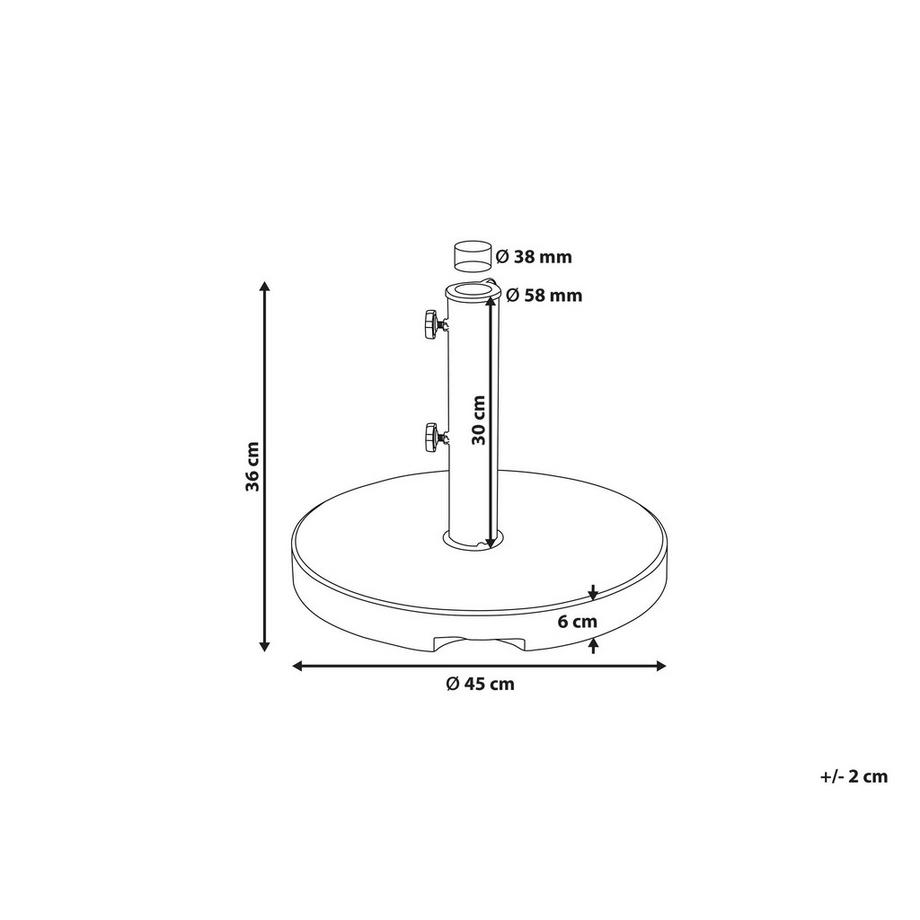 Beliani Sonnenschirmfuss aus Granit  CEGGIA  