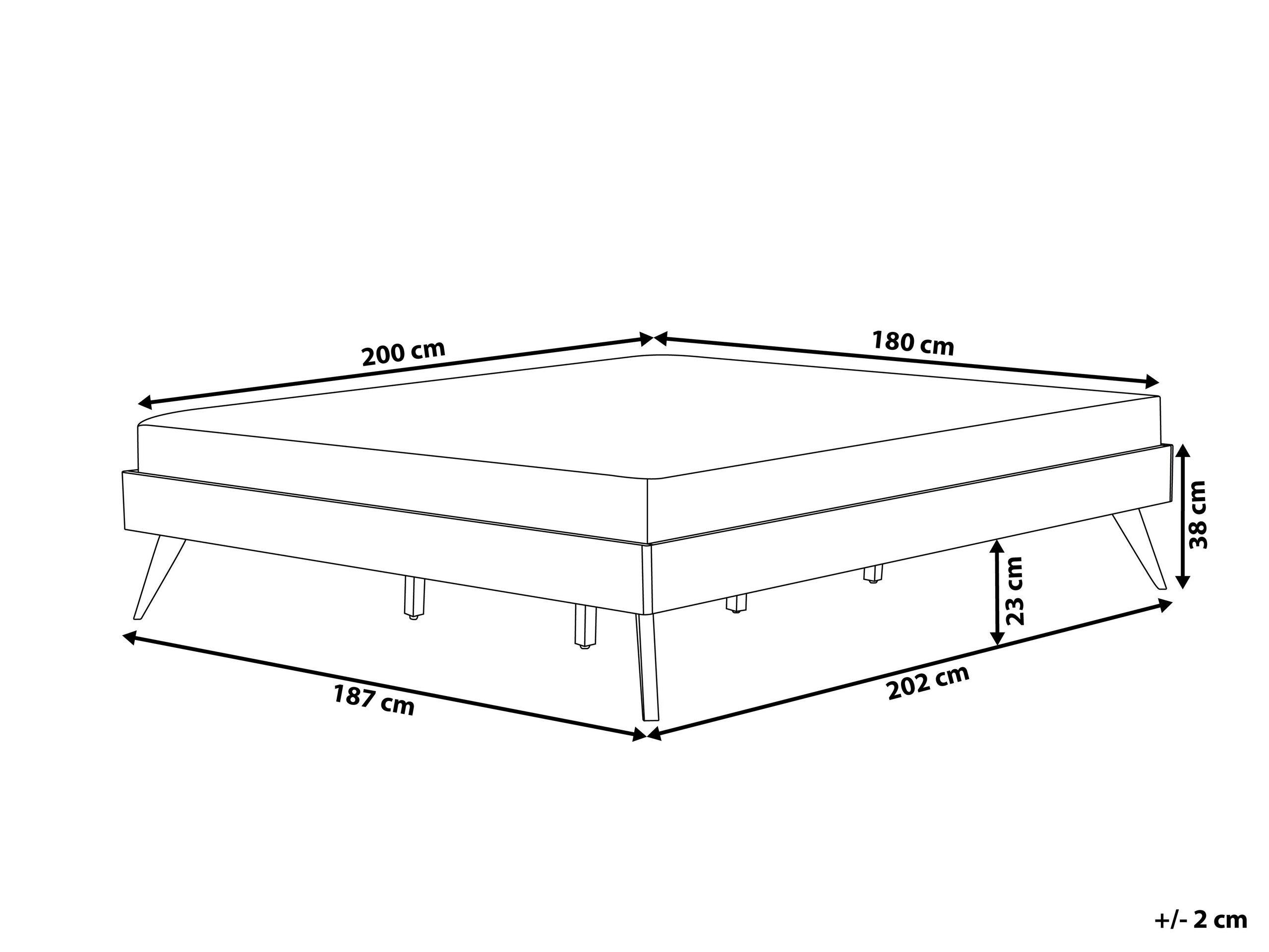 Beliani Bett mit Lattenrost aus MDF-Platte Retro BERRIC  