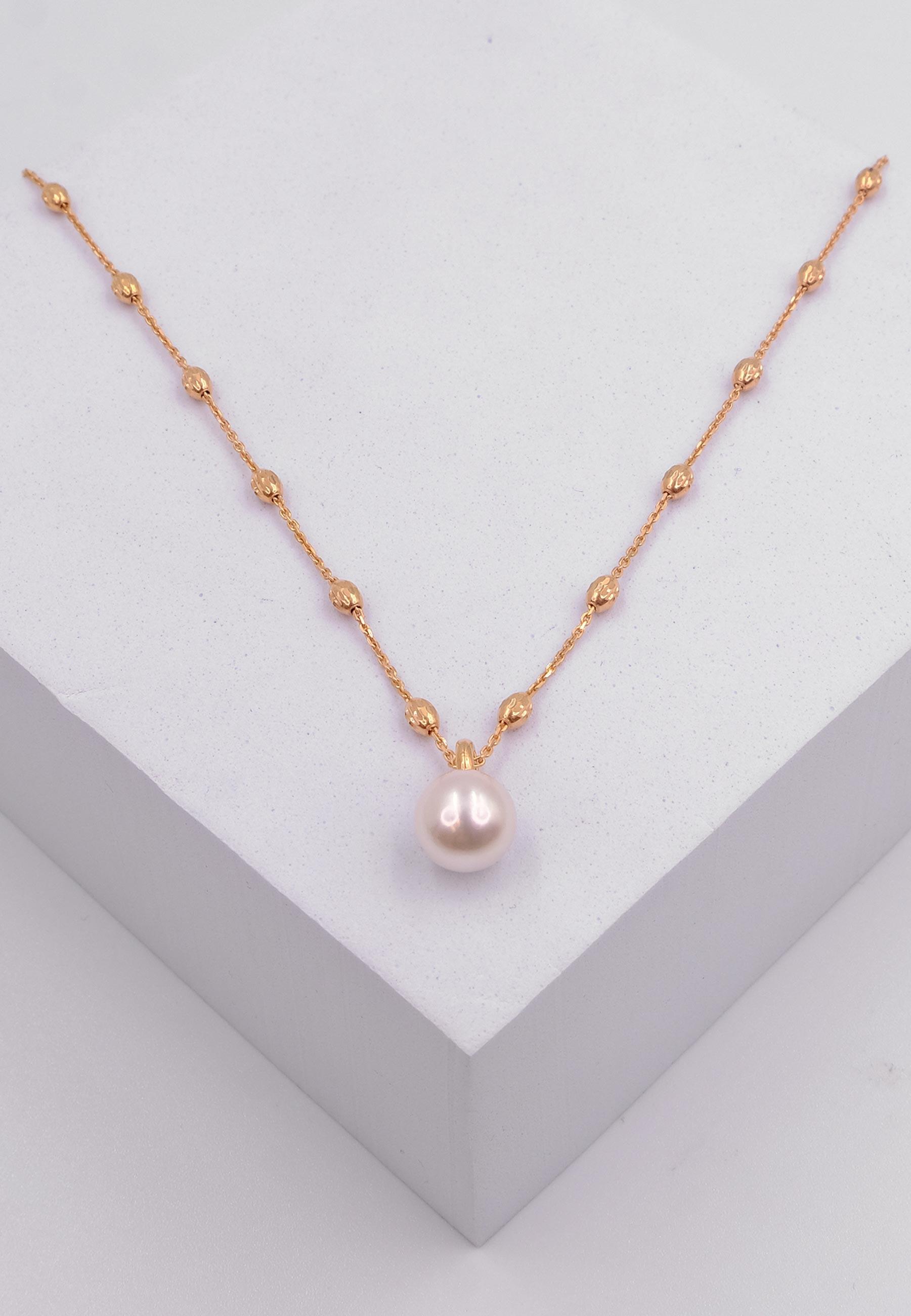 MUAU Schmuck  Collier Roségold 750 Akoya Perle 8-8.5mm 