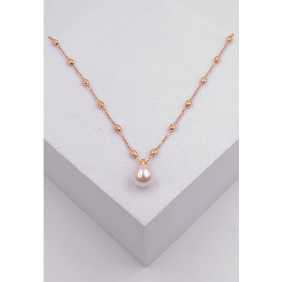 MUAU Schmuck  Collier Roségold 750 Akoya Perle 8-8.5mm 