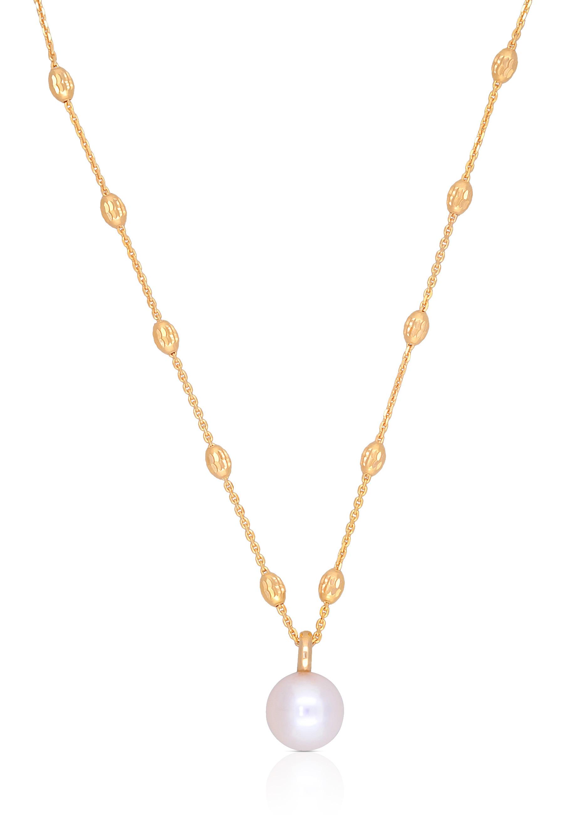 MUAU Schmuck  Collier or rose 750 perle d'Akoya 8-8.5mm 