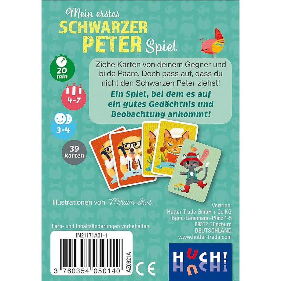HUCH!  Mein erstes Schwarzer Peter Spiel - Hunde und Katzen 