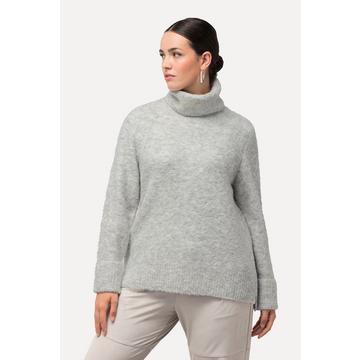 Maglione mélange in misto lana con collo dolcevita e maniche lunghe