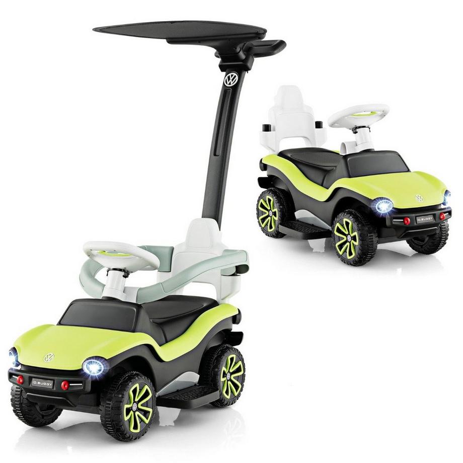 Northix  Lizenziertes 3-in-1-Rutschauto von Volkswagen Kinderauto mit Dreifach verstellbarem Schiebegriff 96 x 40 x 93 Grün 