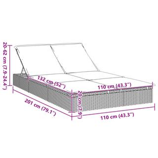 VidaXL Sonnenliege poly-rattan  