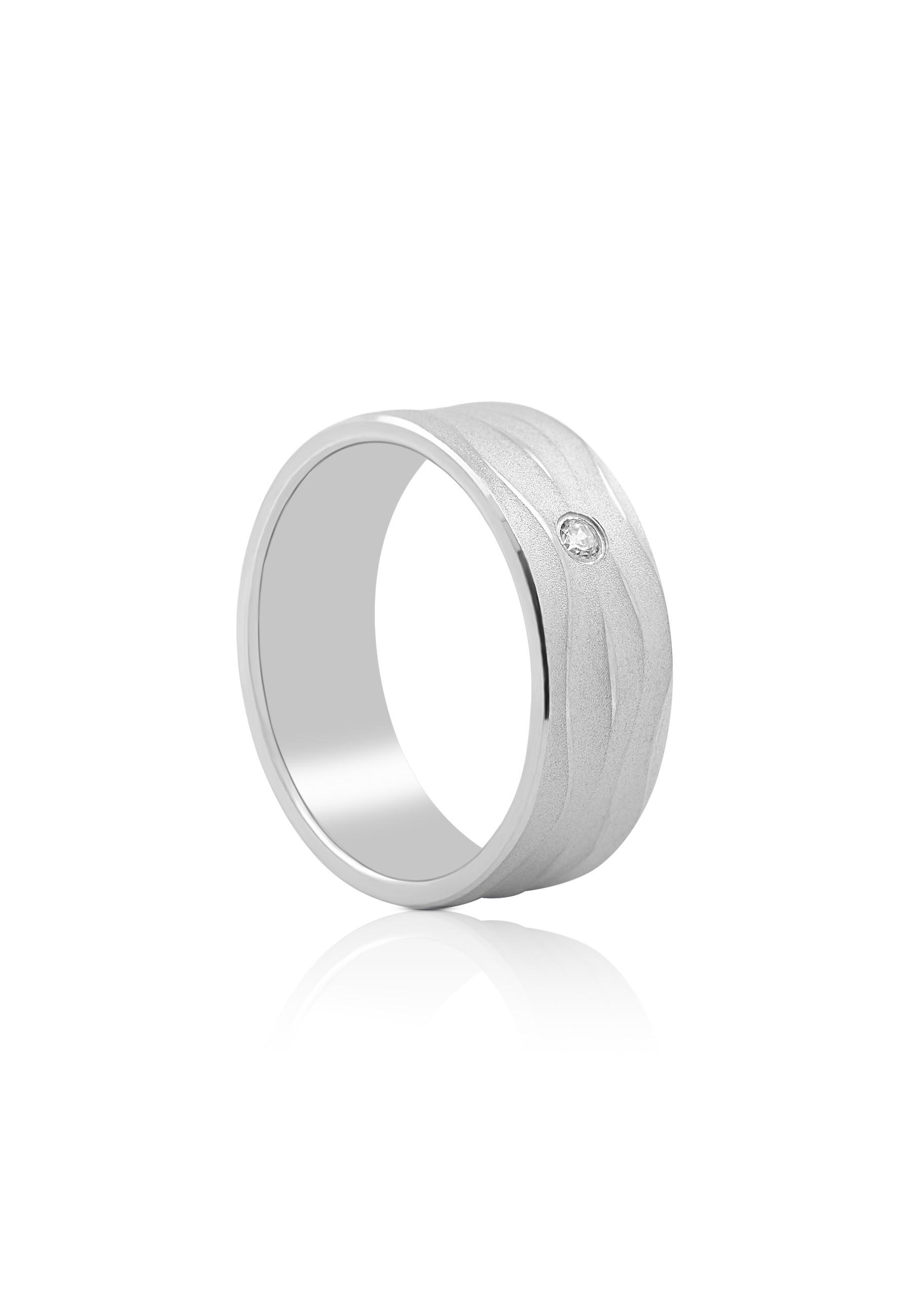 MUAU Schmuck  Bague de partenaire en argent 925 Zircone 