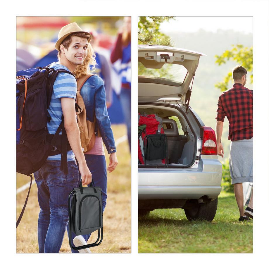 B2X  Tabouret de camping avec sac isotherme 
