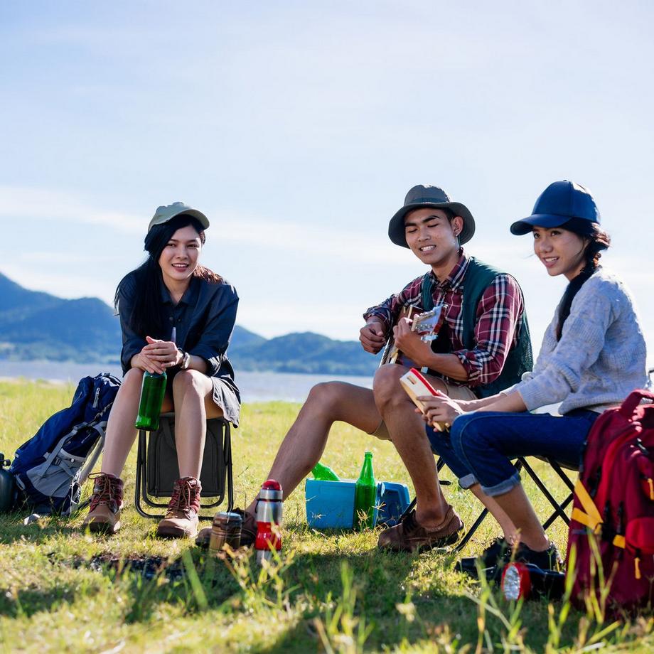 B2X  Tabouret de camping avec sac isotherme 