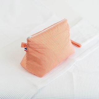   Bio-Baumwoll-Kulturtasche in Gingham 