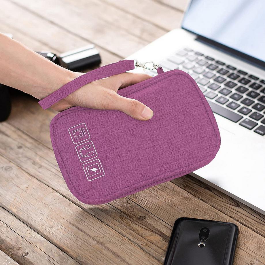 Only-bags.store  Kabelorganisationstasche flach kleine elektronische Tasche Organizer Kabeltasche 