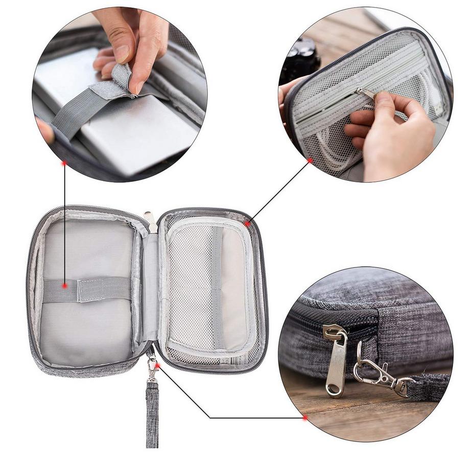 Only-bags.store  Kabelorganisationstasche flach kleine elektronische Tasche Organizer Kabeltasche 