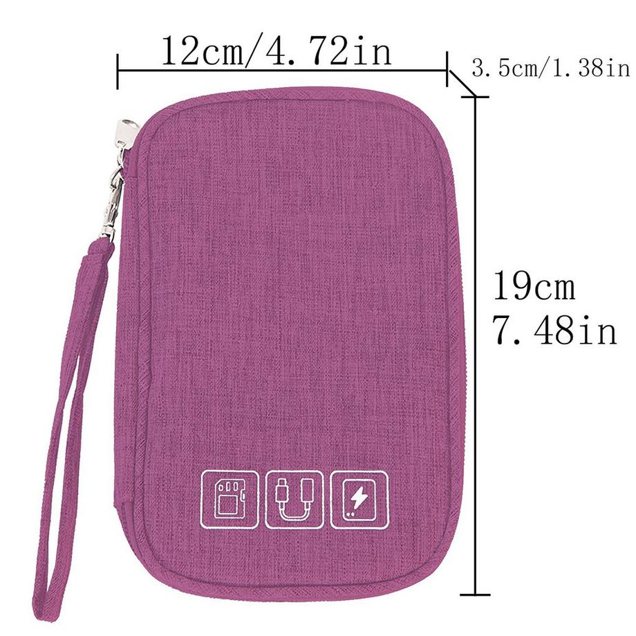 Only-bags.store  Kabelorganisationstasche flach kleine elektronische Tasche Organizer Kabeltasche 